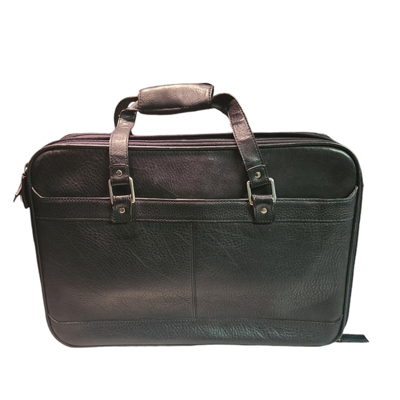 Classic Black Leather Men's Bag - Picture 1 of 16